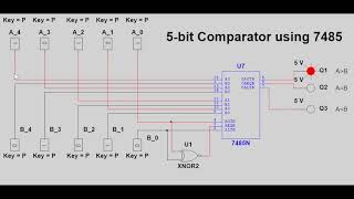 5 bit Comparator using 7485