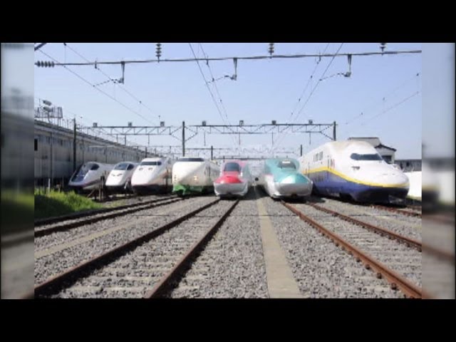 歴代新幹線一堂に 東北開業30周年記念 - YouTube