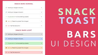 Snack Bars || Notifications Bars || Toast Bars In HTML and CSS