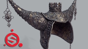 Substance Painter Tutorial: Texturing (Another) Ornamented Medieval Helmet