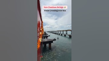 The Stunning New Pamban Bridge Rameshwaram #pambanbridge #indianrailways #rameshwaram #pamban #train