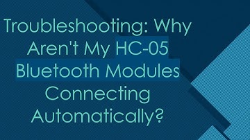 Troubleshooting: Why Aren