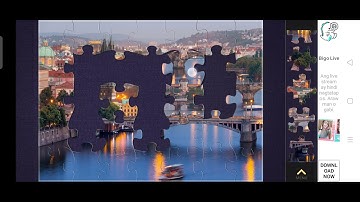 CHARLES BRIDGE IN PRAGUE CZECH REPUBLIC/ MAGIC JIGSAW PUZZLE/ STRESS RELIEVER