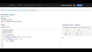 Build Max Heap - Coding