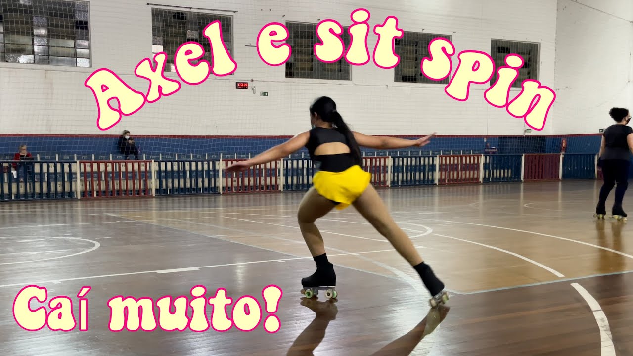 MEU TREINO COM PATINS QUAD - APRENDENDO AXEL E SIT SPIN - AULA DE PATINAÇÃO ARTÍSTICA
