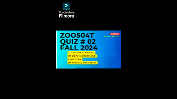 QUIZ # 02 (Zoo504- Wildlife)...Fall 2024 By VU