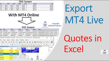 How to Export Live Data From MT4 to Excel With DDE Server