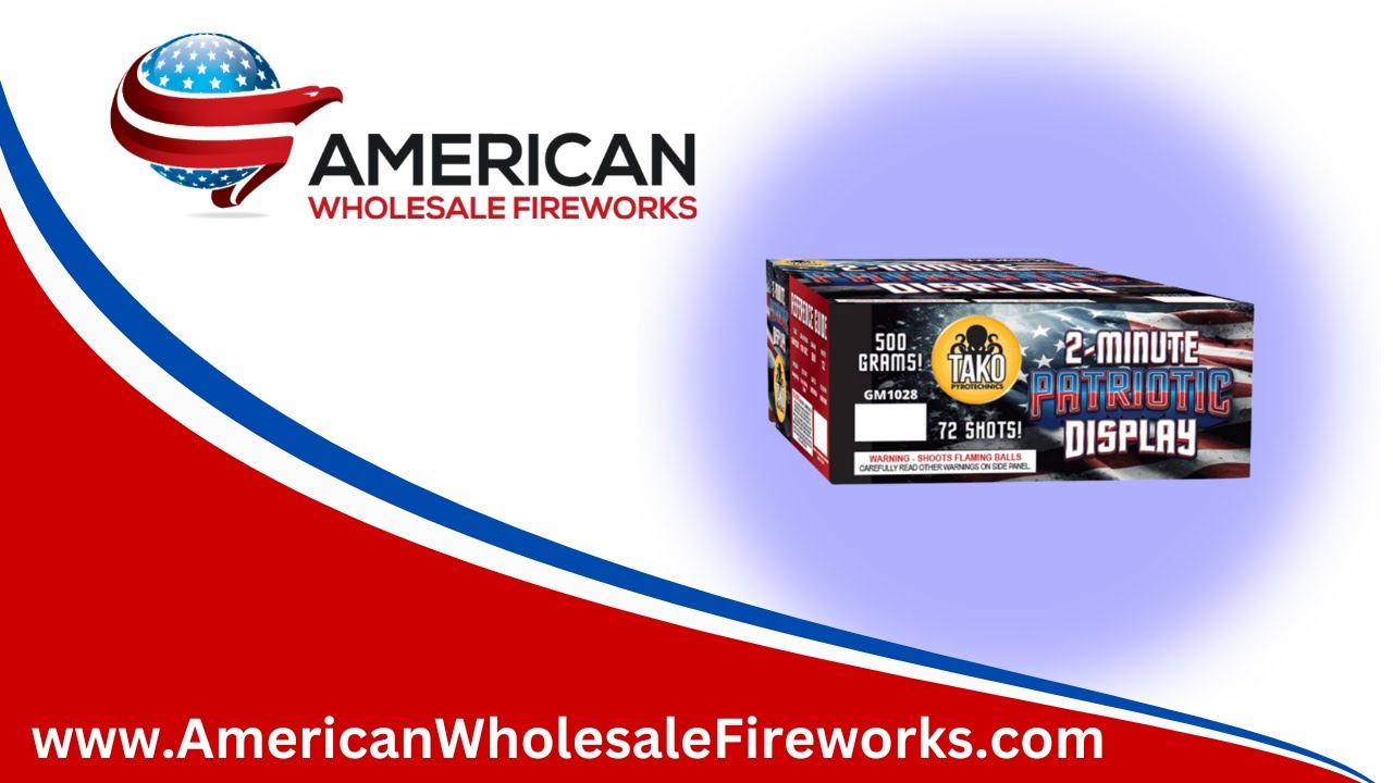 2-Minute Patriotic Display - 500 Gram Cake