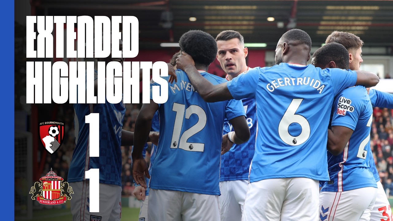 Extended Premier League Highlights | AFC Bournemouth 1 - 1 Sunderland AFC