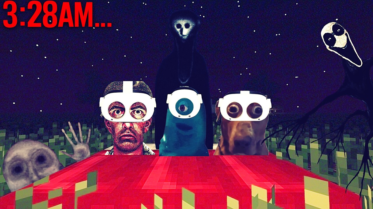 3 Idiots go Camping at Skinwalker Ranch in VR Minecraft [FULL MOVIE]