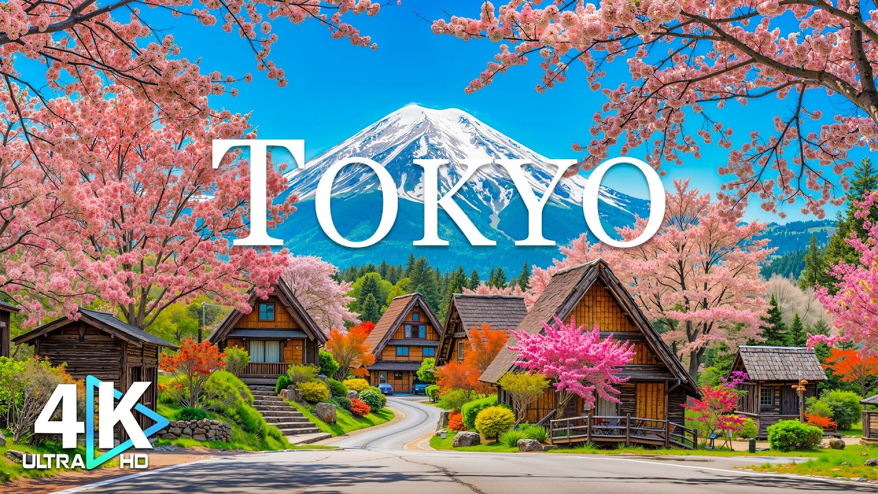 Tokyo Spring 4K | Cherry Blossoms, Tranquil Gardens & Urban Harmony