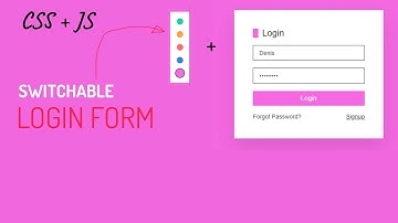 Awesome Color Switch Animated Login Page using Html CSS & Javascript