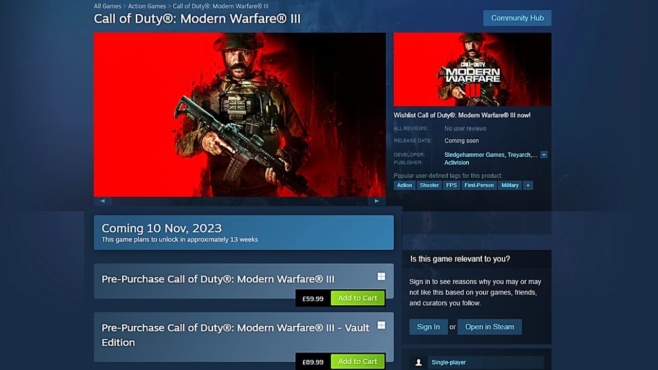 Call of Duty Modern Warfare III Pre-orders: Release date, Steam Price,  Editions, & more!