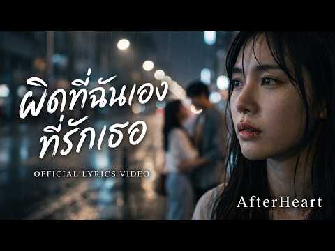 ผิดที่ฉันเองที่รักเธอ (เวอร์ชั่นผู้หญิง) - AfterHeart | Official Lyrics Video | Sad Pop Ballad