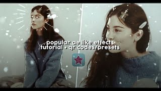 popular ae like effects on videostar | tutorial + qr codes/presets
