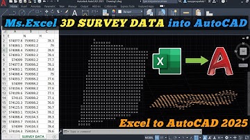 Import Excel X,Y, Z Survey Data into AutoCAD Directly || 3D Survey Data into AutoCAD in 2025