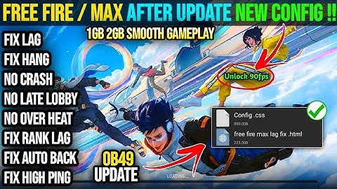 Free Fire Lag Fix New Update Config || Free Fire Unlock 90Fps