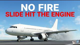 The Slide Deployed Into A Running Engine | United 1382 Houston