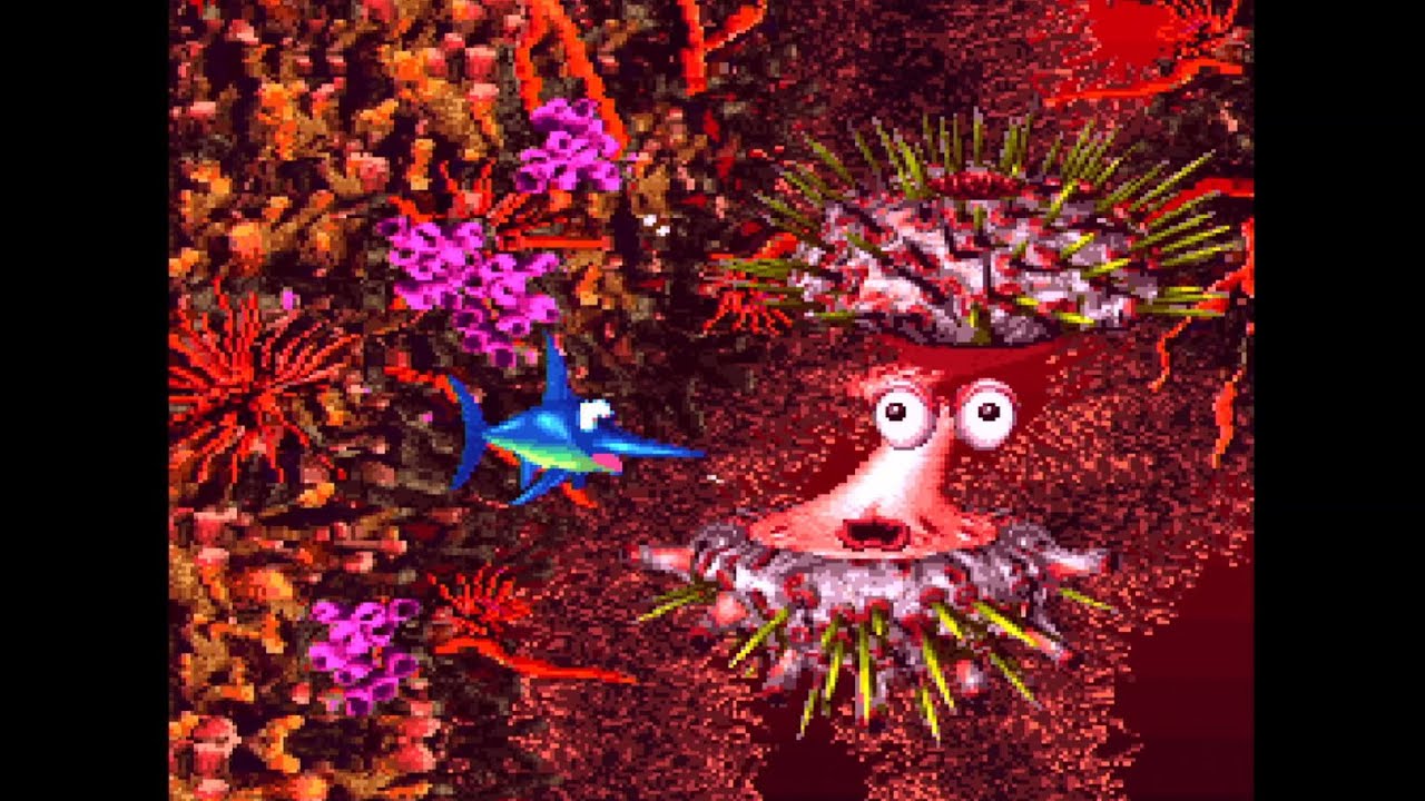 スーファミ】カジキに中身を何度も突かれるかわいそうなウニ『スーパー