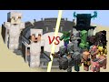 Survivor(Steve, Alex) vs All mobs! Team Battle! Minecraft mob battle!