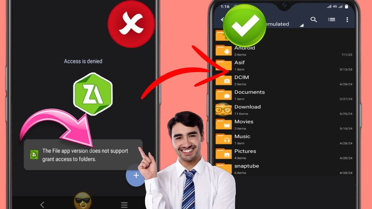 Come risolvere l'accesso negato in Zarchiver (2024) | Obb File Accesso negato android 11, 12 13, 14