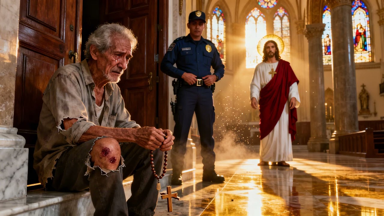 JESÚS HIZO PAGAR AL POLICÍA QUE ARRASTRÓ A UN ABUELO FUERA DEL TEMPLO    Y SU PLACA NO LO SALVÓ