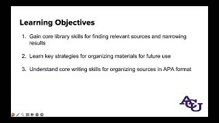 Core Skills for Literature Review Research | ACU Online Writing Center