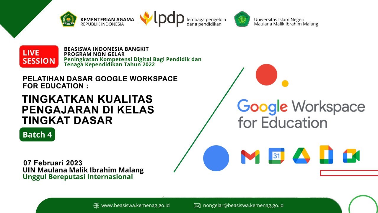 Pelatihan Dasar Google Workspace Education : Tingkatkan Kualitas Pengajaran di Kelas tingkat Dasar