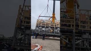 giant natural gas compressor lift