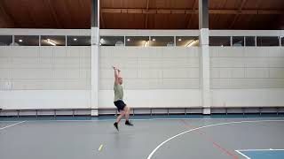 Dowel Overhead High Knee Skip