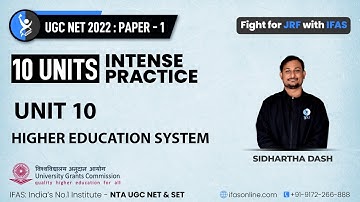 Higher Education System Questions for UGC NET Paper 1 | Unit 10 | IFAS