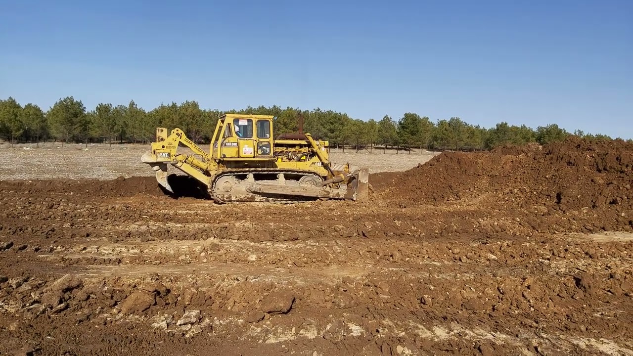 Cat D8 Dozer Yol Kazısı Öncesi Sıyırma || Caterpillar Bulldozer