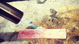 Reticulating sterling silver sheet
