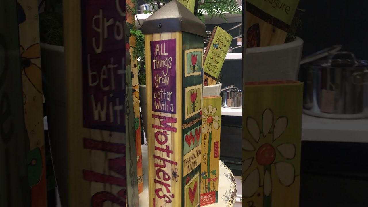 Garden Art poles by Three M Studio