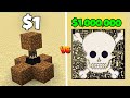 Minecraft Escaping $1 Prison vs $1,000,000 Prison
