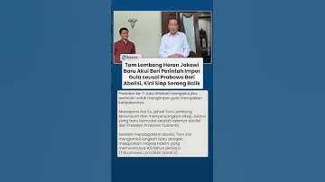 Senyum Tom Lembong seusai Jokowi Akui Beri Perintah Impor Gula, Kini Balik Melawan Laporkan Hakim