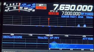 MYSTERIOUS US MILITARY COMMUNICATIONS OR MARS COMMS ON 7630 KHZ USB, POSSIBLY GOVERNMENT NET SWL
