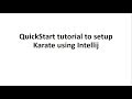 Karate - Quick-start with Maven Archetype and intelliJIDEA