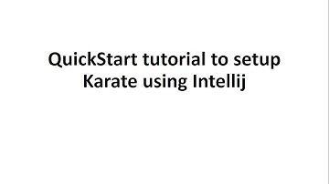 Karate - Quick-start with Maven Archetype and intelliJIDEA