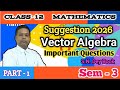 Class 12 Math Suggestion- 26 | Class-12 Sem-4 Vector Algebra Suggestion 2026| wbchse | S.N.Dey book