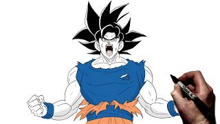 How To Draw Goku Ultra Instinct | Step By Step | Dragon Ball
