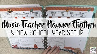 teacher planner flip through and new school year setup