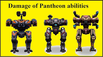 Comparison the damage of Pantheon robots abilities Ares Hades Nemesis war robots