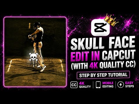 Skull Face Cricket Edit in CapCut 🔥 | 4K Quality CC | Full Tutorial