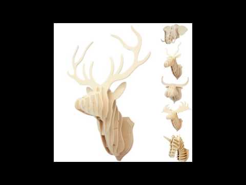 Video ĐẦU THÚ TREO TƯỜNG NGHỆ THUẬT BẰNG Gỗ MFC, MDF | NỘI... - youtube