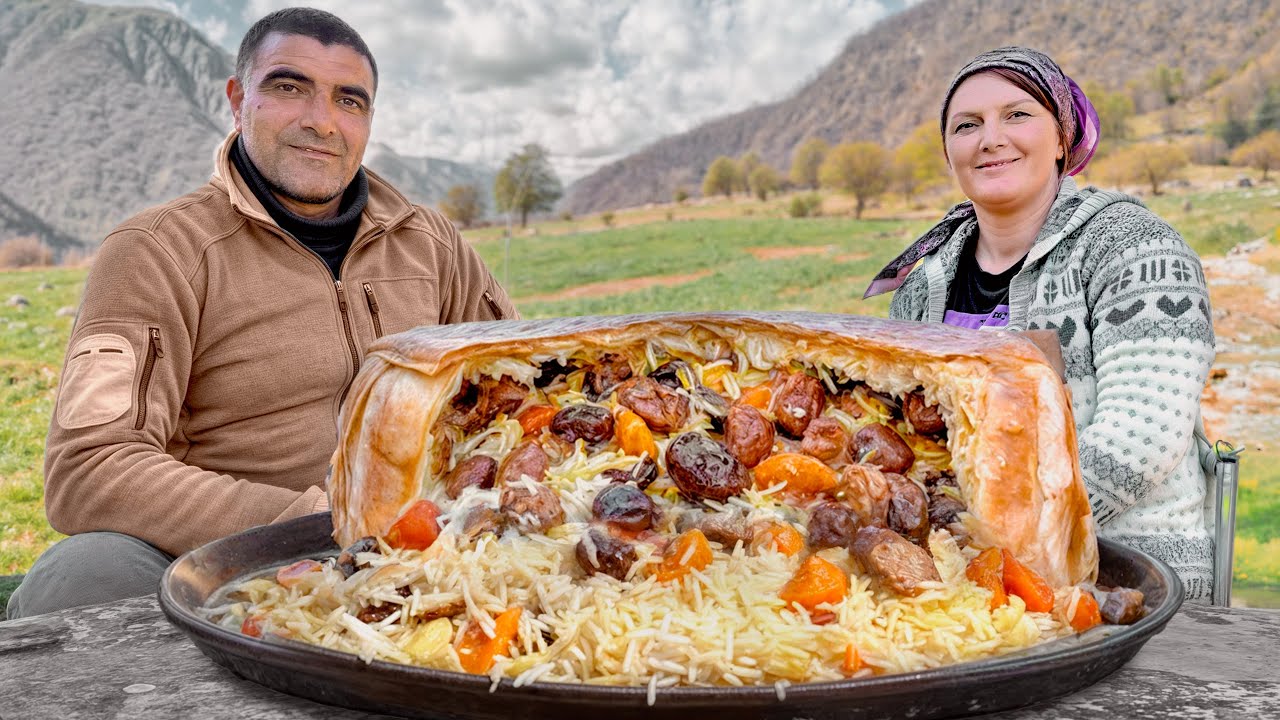 Cooking The Most Authentic Azerbaijani Dish! Delicious Shah Pilaf