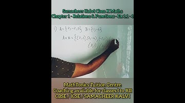 Relations & Functions | Samacheer Kalvi Class X Maths Chapter 1 Ex 1.1 - 1 (i) | A×B, A×A, B×A