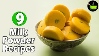 9 Milk Powder Sweets & Desserts | 9 Easy and Instant Sweets | Indian Sweets |  Sweets Recipes