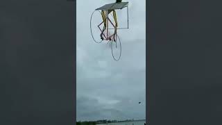Flying Bicycle Kite ll #flyingobject #creative #shorts #viral