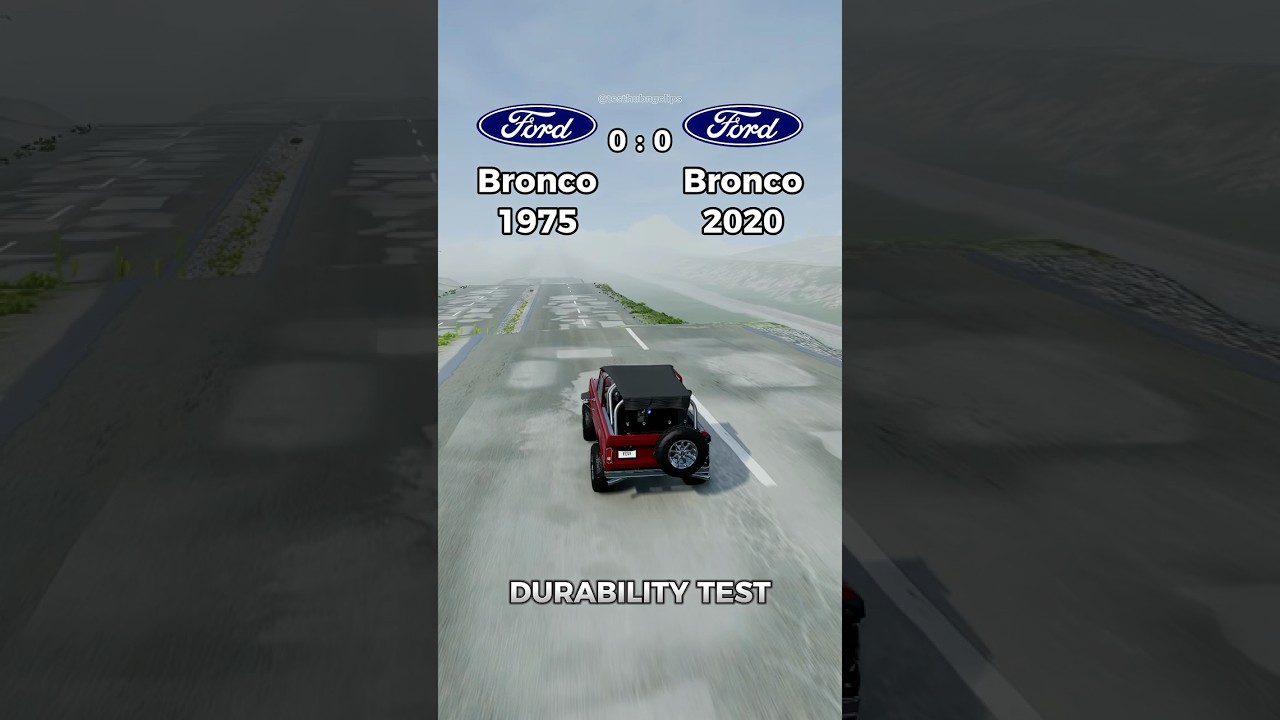 Durability Test Ford Bronco 1975 vs Ford Bronco 2020 